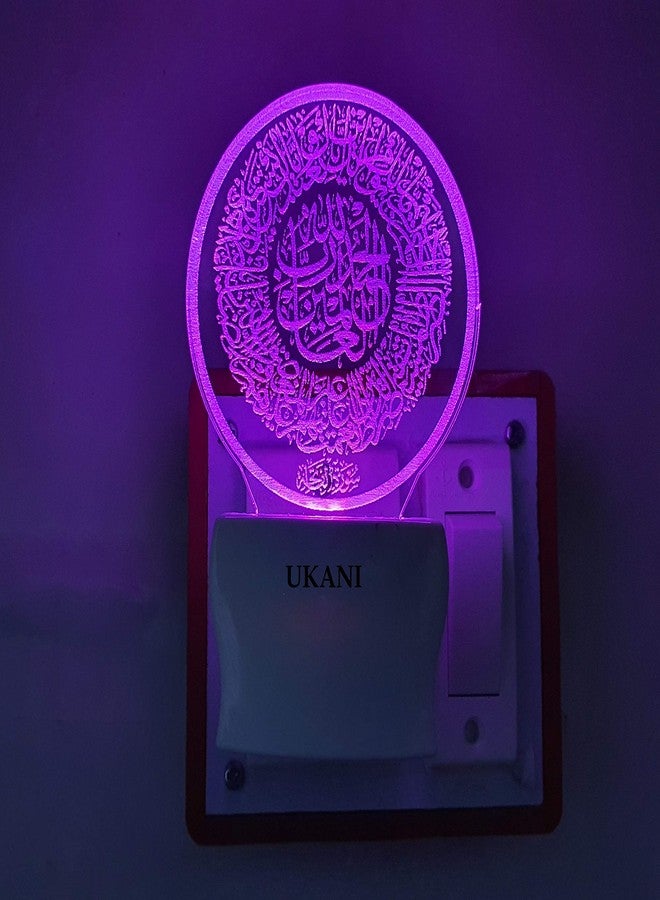 UKANI 3D Illusion Surah E FATIHA Islamic Design Night Lamp with 7 Colour Changing Light (Size 3 Inch , Multicolour ) - Image 5