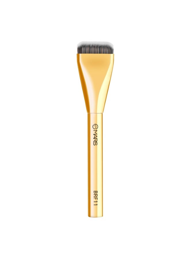 MARS Artist's Arsenal Ultra Thin Foundation Makeup Brush For Blending Liquid Foundation & Cream | Ultra Thin Bristles | Flawless Application | Sleek Design for Minimal Effort (Golden) - Image 1