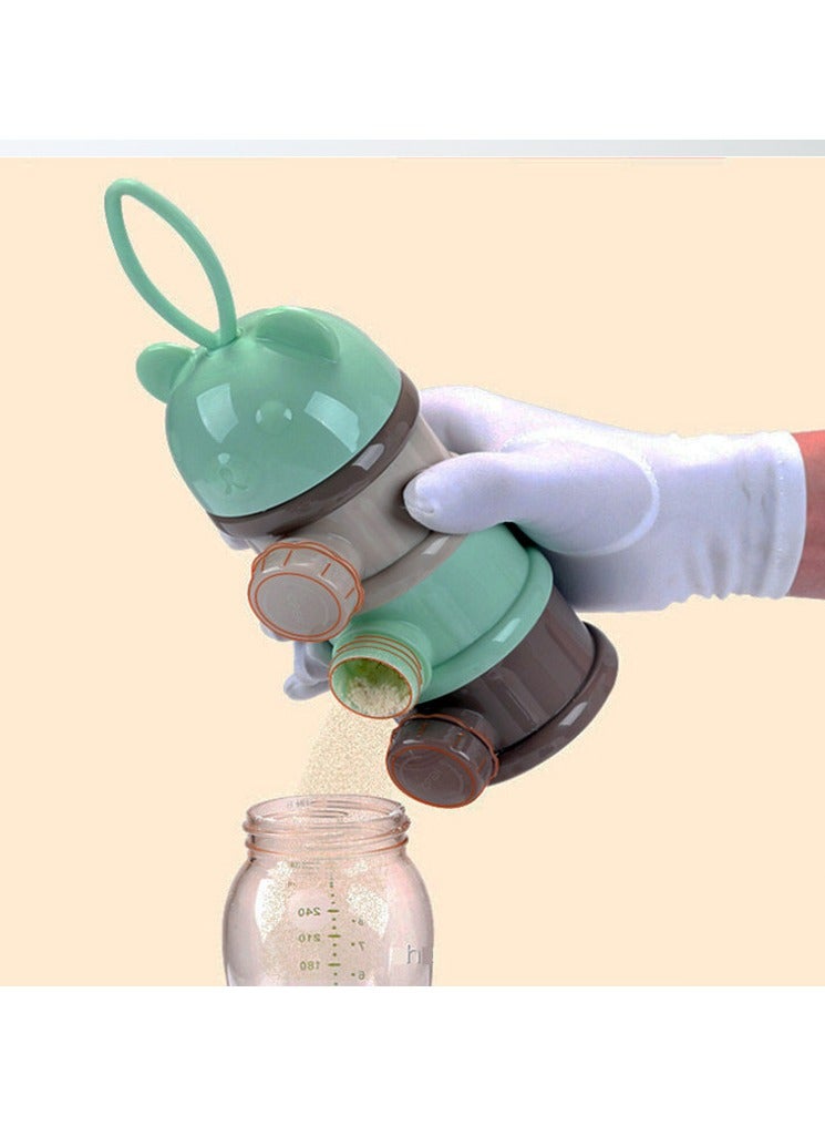 أوريتي 3 طبقات حليب مسحوق حليب الأطفال موزع الصيغة أثناء التنقل ، حاوية الصيغة للسفر ، حاوية تخزين الوجبات الخفيفة للأطفال غير القابلة للتكديس مع مقبض ، خالية من bpa ، أرجواني - Image 4