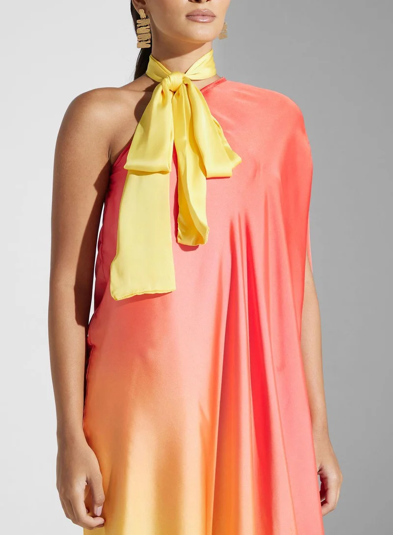 جولدن ابل Tie Up Neck  Dress