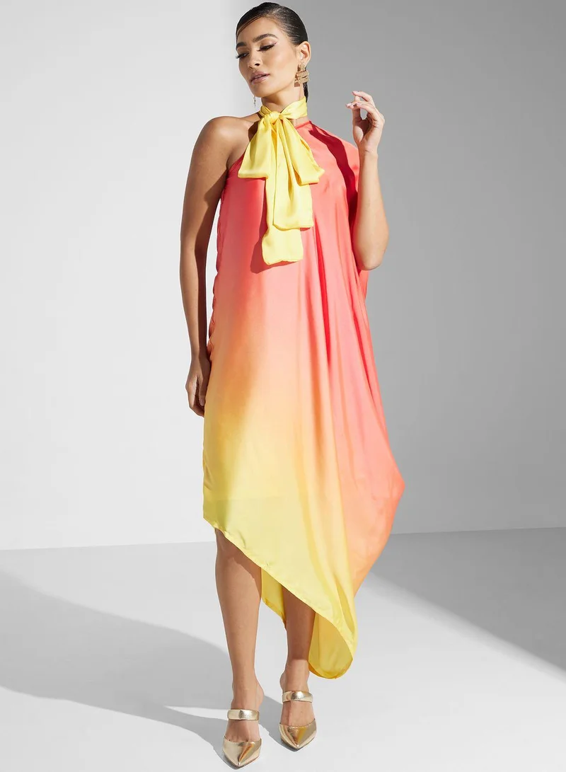 جولدن ابل Tie Up Neck  Dress