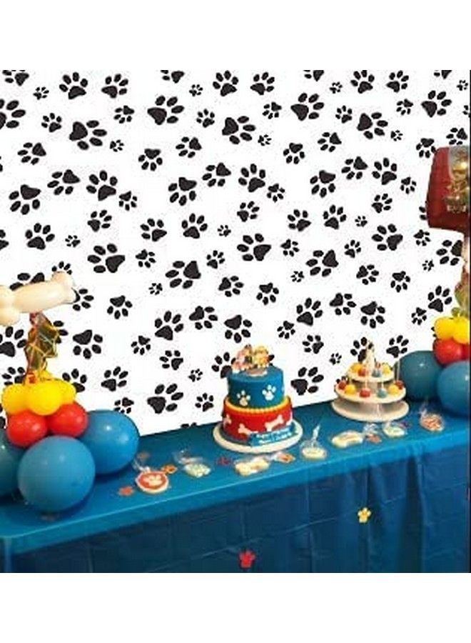 Fanghui خلفية تصوير بطباعة آثار الأقدام 7X5 قدم لعيد ميلاد سعيد لوازم الحفلات زينة حفلة جرو الكلب خلفية تصوير لمناسبة استحمام الطفل زينة حفلة مكافآت الحيوانات الأليفة طاولة الحلوى دمى استوديو التصوير - Image 4