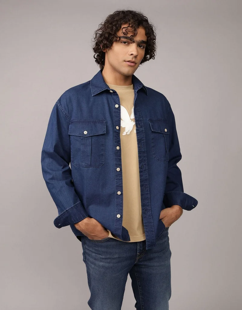 AE Relaxed Fit Denim Shirt