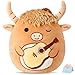 Glow Guards 12 Highland Cow Plush Pillow Cute Highland Cow Stuffed Animal Holding Guitar Soft Plush Toy Birthday Gift for Boys Girls Kids - Image 3