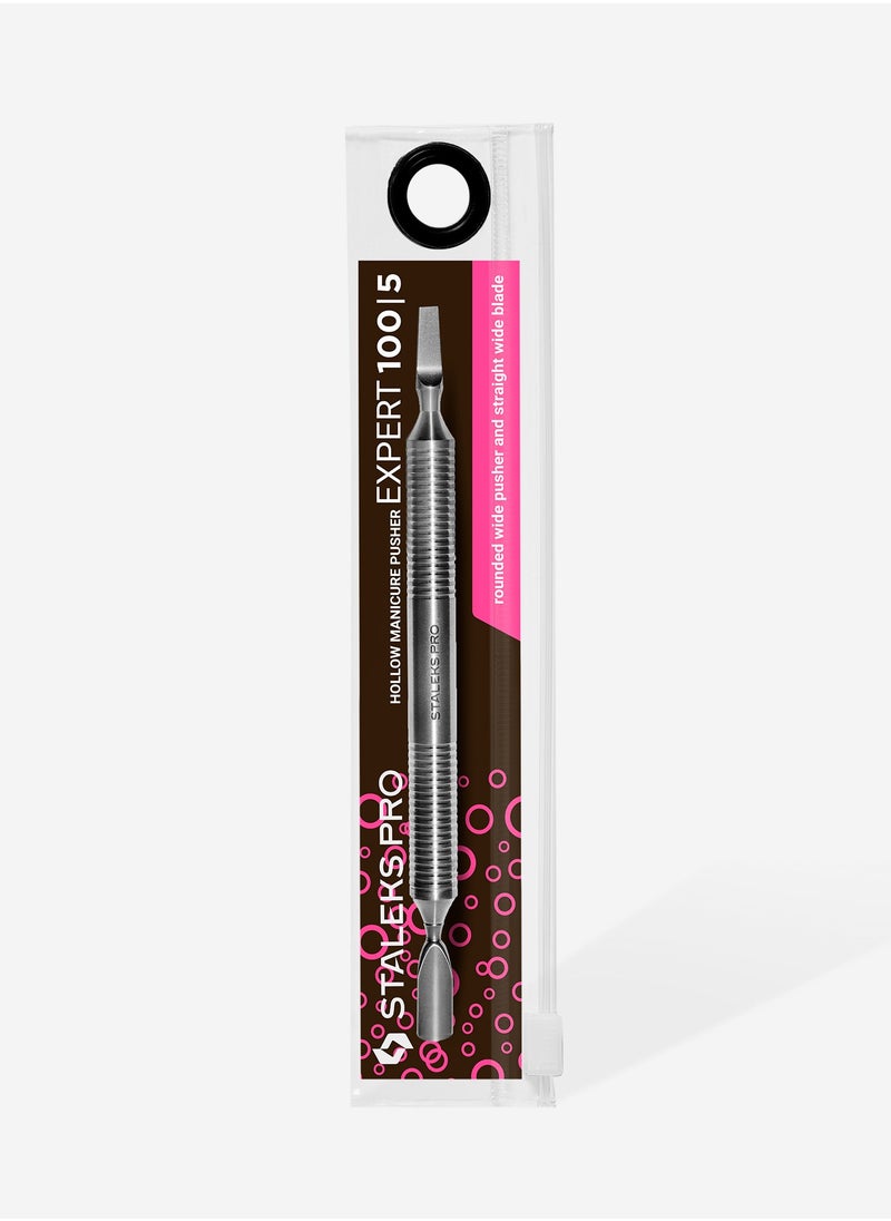 STALEKS PRO Hollow manicure pusher - EXPERT 100 | TYPE 5 (rounded narrow pusher and straight blade)  - Image 4