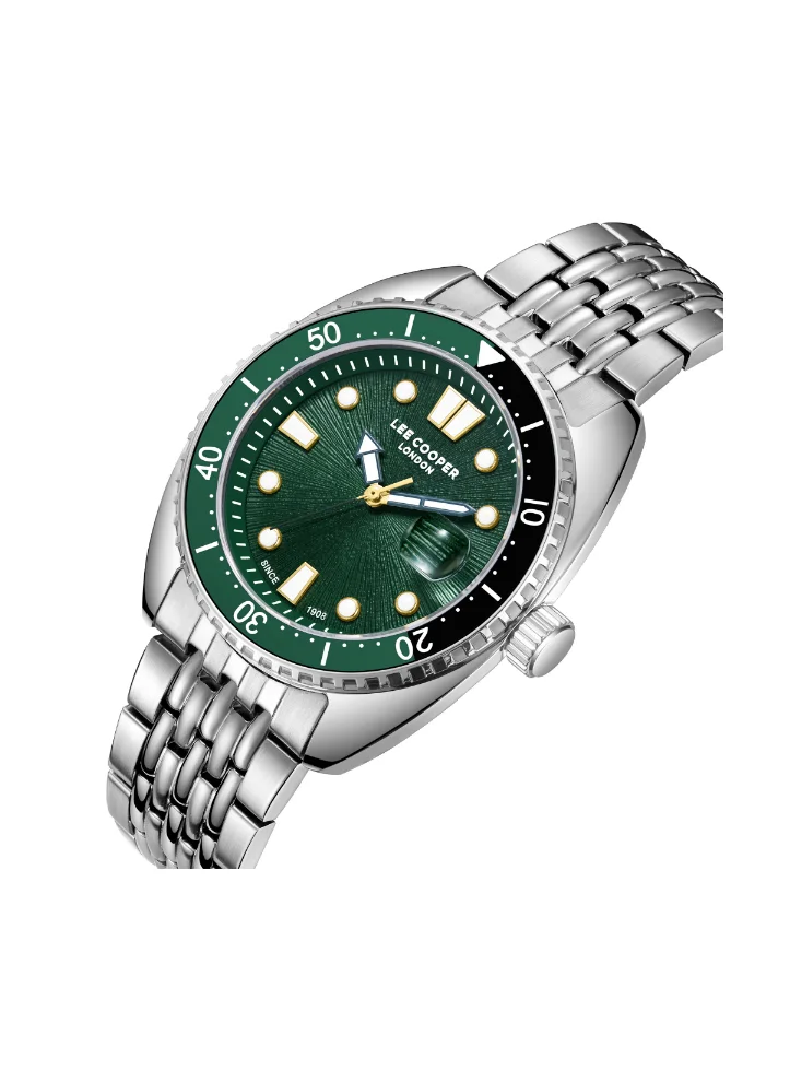 لي كوبر LEE COOPER Men Analog Dark Green Dial Watch - LC07997.370