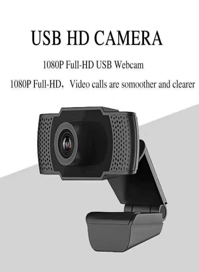 USB Full HD Web Camera with Microphone Black - Image 4