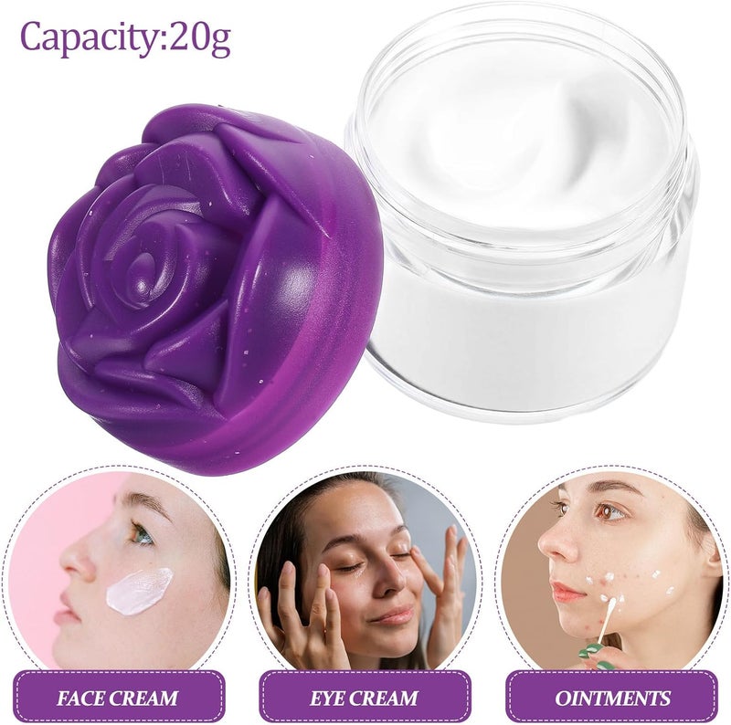 IMIKEYA 12pcs 20g Rose Cap Cream Jars Travel Size Lotion Containers with Lids Refillable Moisturizer Dispensers for Skincare and Cosmetic Use - Image 3