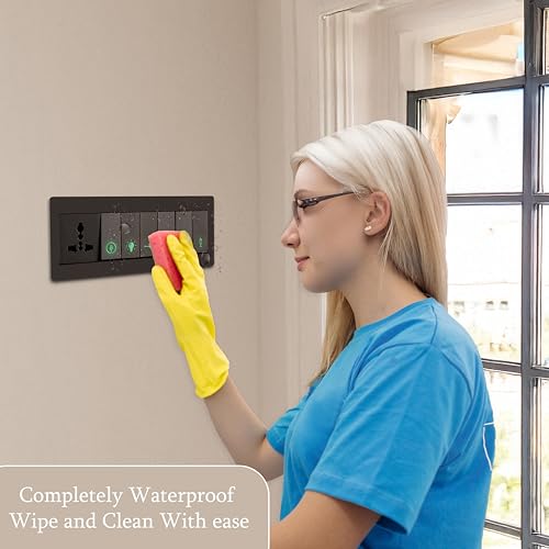 Wonder Hub Premium Green Foil Embossed Switch Stickers for Switch Board | Pack of 330 Stickers for Home Including Fan, Light and Many More - Image 5