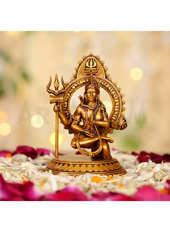 Artarium Artarium Ardhanarishvara Idol Ardhnarishwar Statue Shiv Parvati Idol Shiv Parvati Double Avatar Statue for Car Dashboard and Home Decor Showpiece (Ardhanarishvara Antique 3.93 Inch) - Image 3