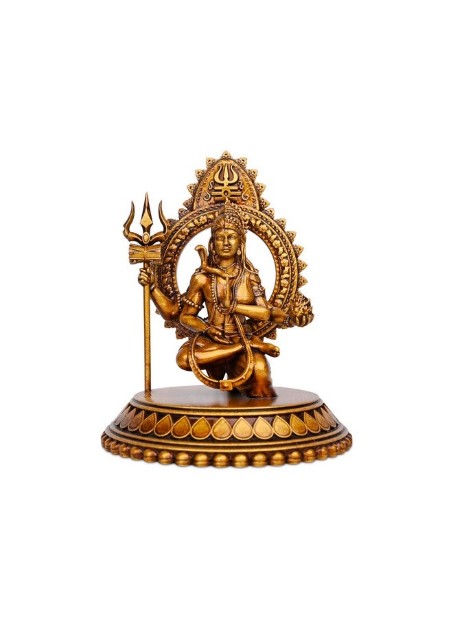 Artarium Artarium Ardhanarishvara Idol Ardhnarishwar Statue Shiv Parvati Idol Shiv Parvati Double Avatar Statue for Car Dashboard and Home Decor Showpiece (Ardhanarishvara Antique 3.93 Inch) - Image 1