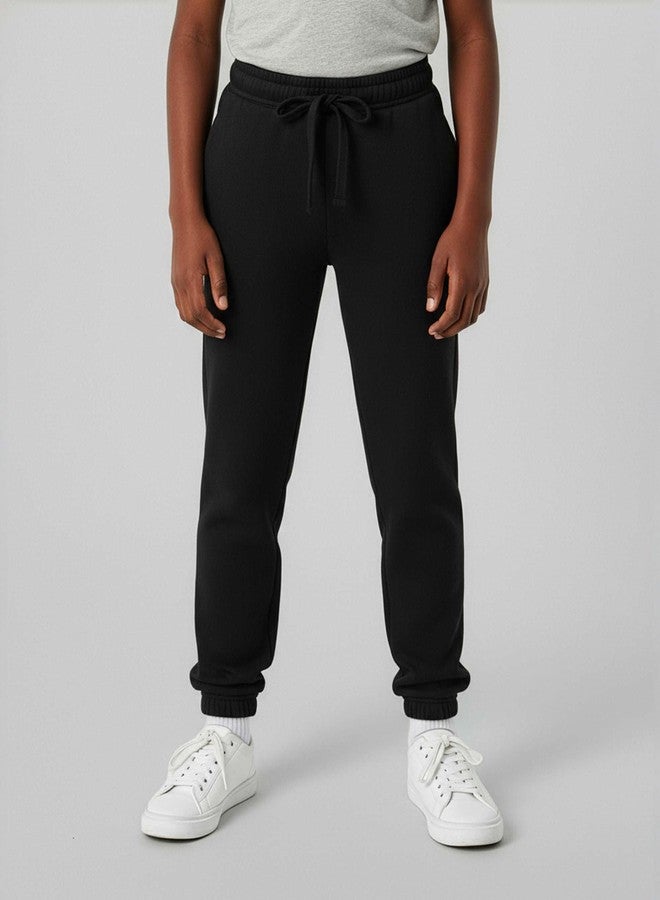 REALESSENTIALS 3 Pack: Boys Fleece Joggers Sweatpants Youth Teen Active Athletic Pajama Soft Warm Pants Pajamas Teen Gym Running Tech Sweats Casual Boys' Teens Winter Pockets Kids Drawstrings Sports-Set 8,XS(6/7) - Image 2
