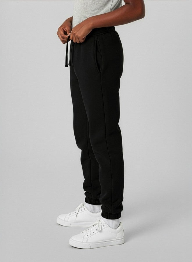 REALESSENTIALS 3 Pack: Boys Fleece Joggers Sweatpants Youth Teen Active Athletic Pajama Soft Warm Pants Pajamas Teen Gym Running Tech Sweats Casual Boys' Teens Winter Pockets Kids Drawstrings Sports-Set 8,XS(6/7) - Image 5