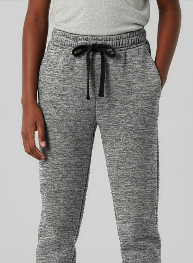 REALESSENTIALS 3 Pack: Boys Fleece Joggers Sweatpants Youth Teen Active Athletic Pajama Soft Warm Pants Pajamas Teen Gym Running Tech Sweats Casual Boys' Teens Winter Pockets Kids Drawstrings Sports-Set 8,XS(6/7) - Image 3