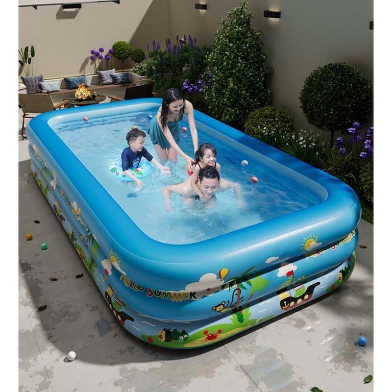 Inflatable Swimming Pool for and Adults, Thickened Blow Up Family Swimming Kiddie Pool for Garden, Backyard, Family Summer Water Part 60cm-Animal - Image 2