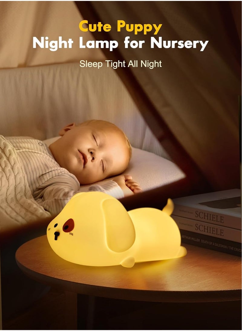 MineTom Cute Silicone Dog Night Light with 2 Brightness Levels, Touch Control for Bedroom, Girls, Boys, Toddlers, Nursery, Kids Gifts, Refillable  - Image 5