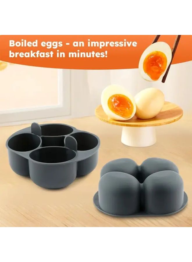 Grey 4 Grid Steamed Egg Maker Food Grade For Thermomix TM5 TM6 Color Box - Image 1
