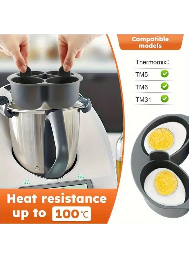 Grey 4 Grid Steamed Egg Maker Food Grade For Thermomix TM5 TM6 Color Box - Image 5