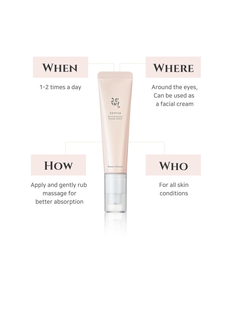 Beauty of Joseon 3 Piece Revive Eye Serum : Ginseng + Retinal Pink 30mlml - Image 5