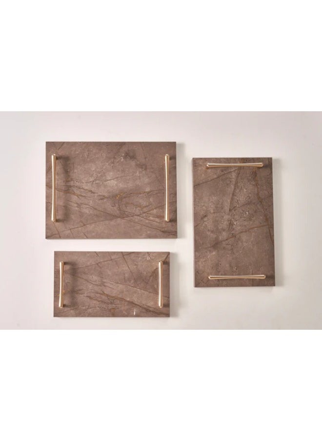 Trayz - Natural Sophistication Full Set of Greyish Brown Trays. - Image 1
