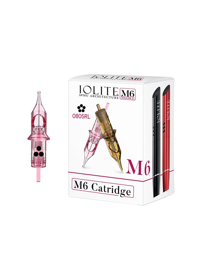 IOLITE 10 قطع من إبر خرطوشة الوشم، قلم SPMU Machine M6 للاستخدام مرة واحدة عالميًا - 0805RL - Image 1