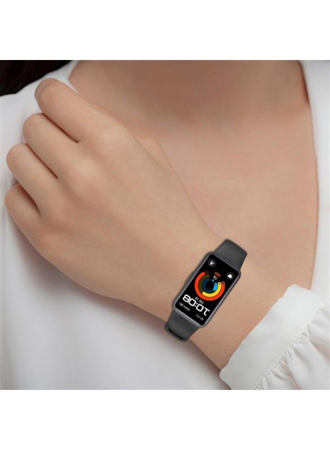 O Ozone (Pack of 5) Silicone Straps Compatible with Huawei Band 10 |Huawei Band 9 | 8 Watch Strap 360 Degree Protection, Breathable Sport Replacement Strap with Metal Clasp for Men Women - Multicolor - Image 5