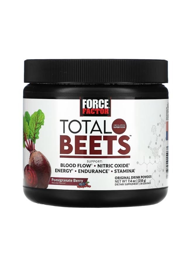 فوريس فاكتور Total Beets Original Drink Powder Pomegranate Berry  7.4 oz 210 g - Image 1