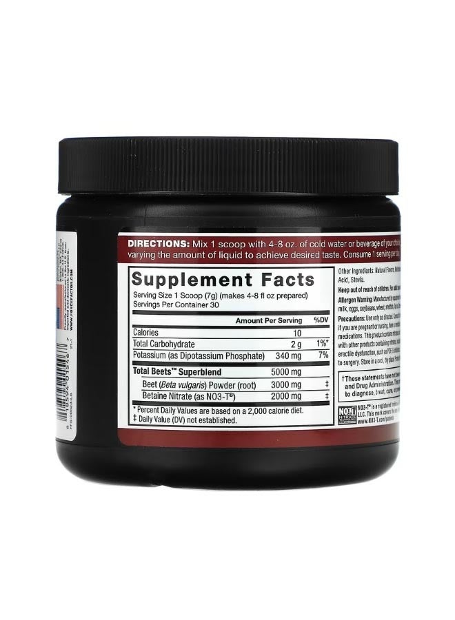 فوريس فاكتور Total Beets Original Drink Powder Pomegranate Berry  7.4 oz 210 g - Image 2