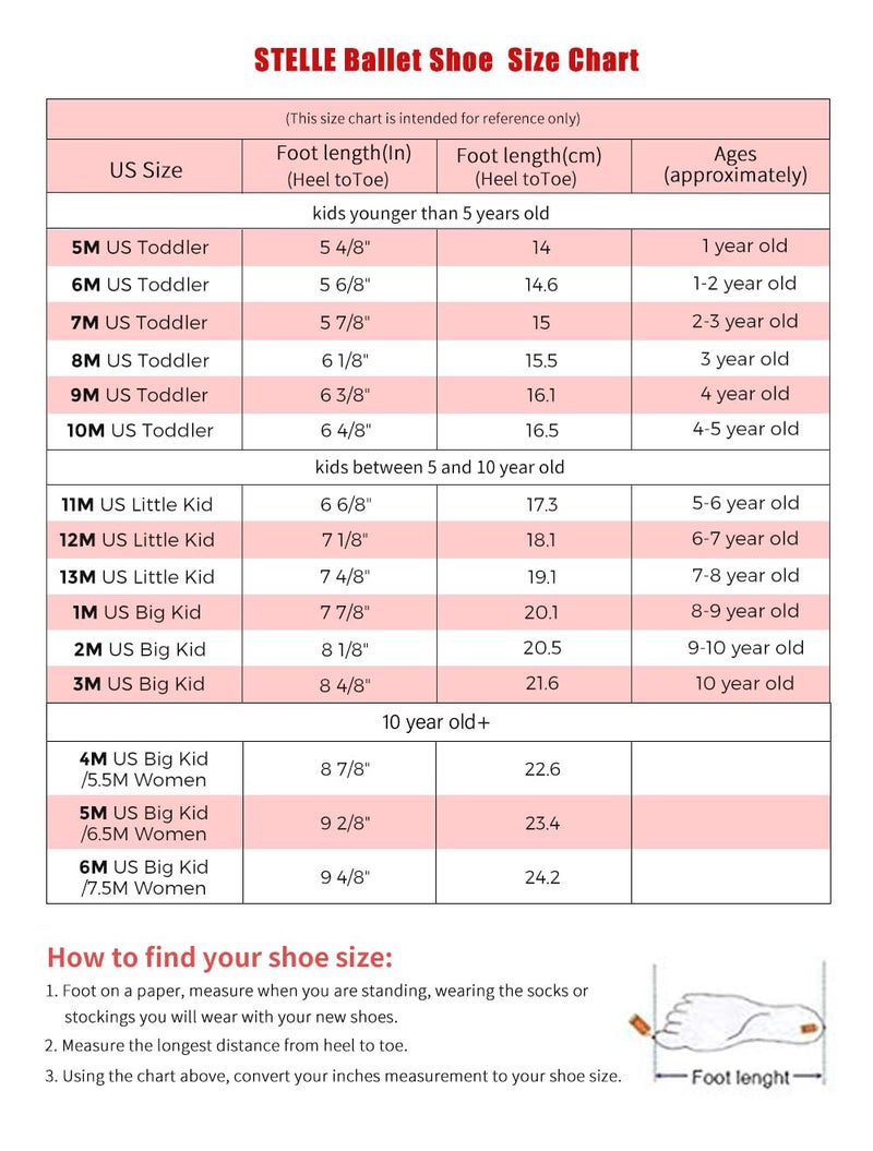 Stelle أحذية باليه للبنات من ستيل للأولاد الصغار أحذية رقص جلدية ناعمة للأطفال الصغار/الأطفال الصغار/الأطفال الكبار (وردي باليه (مع دانتيل)، 13ML) - Image 2