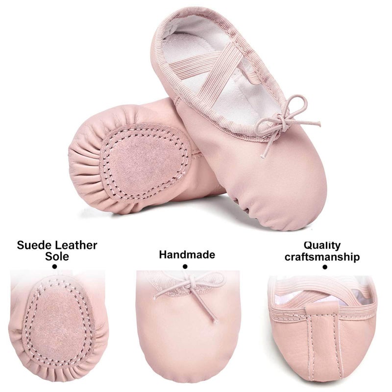 Stelle أحذية باليه للبنات من ستيل للأولاد الصغار أحذية رقص جلدية ناعمة للأطفال الصغار/الأطفال الصغار/الأطفال الكبار (وردي باليه (مع دانتيل)، 13ML) - Image 5