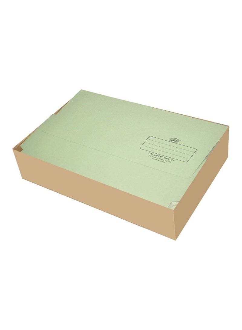 FIS FIS Document Wallets Green Color, Pack of 50 Pcs, 320 gsm, F/S (210 x 330 mm) Size - FSFF8GR  - Image 3