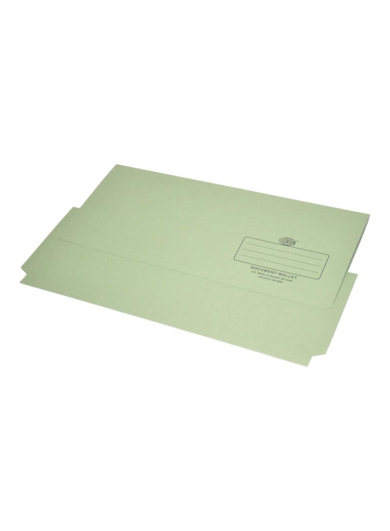 FIS FIS Document Wallets Green Color, Pack of 50 Pcs, 320 gsm, F/S (210 x 330 mm) Size - FSFF8GR  - Image 1