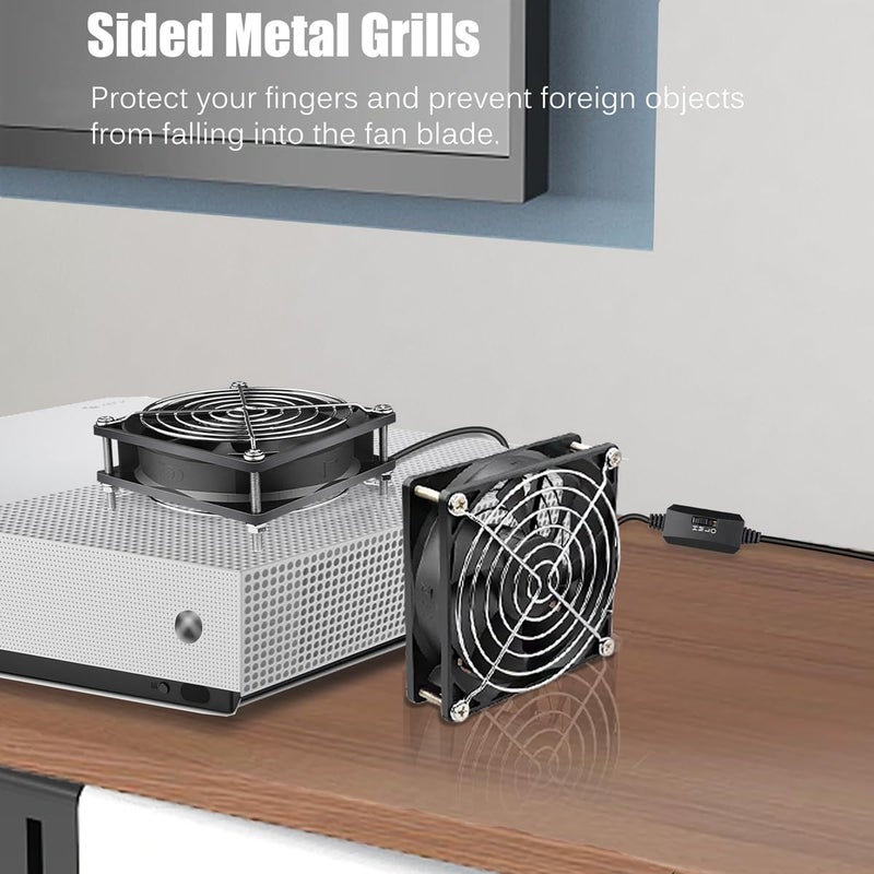GDSTIME 5V USB 90mm Fan with Speed Control, 92mm x 92mm x 25mm Brushless DC PC Computer Cooling Fan - Image 4