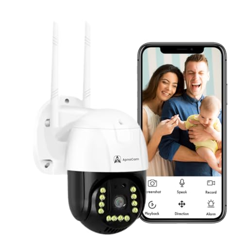ApnaCam 4MP 4G PTZ Outdoor Security Camera | SIM Supported Wireless CCTV with 360° Rotation, Motion Tracking, Two-Way Audio, Full Color Night Vision, SD Card Recording, IP66 Waterproof Security Camera - Image 1