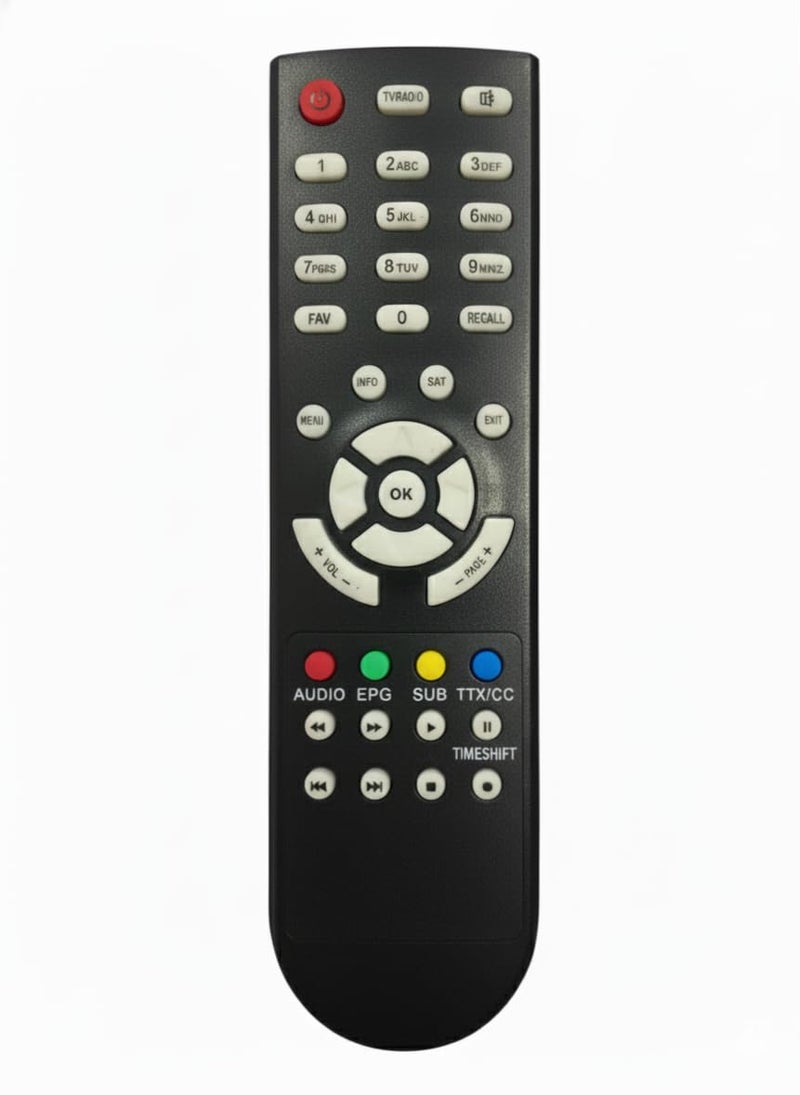 Upix Compatible for DVB (Free Dish) DTH Set Top Box Remote No. 654 | with Time & Shift Function | Exact Match Required - Image 1