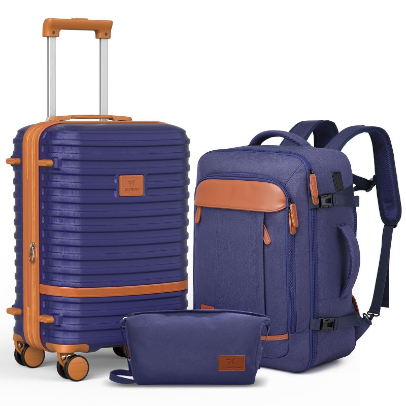 Joyway Expandable Carry on Luggage Sets Airline Approved, Lightweight Hard Shell 20 Inch Carry-on Suitcase with Spinner Wheels - Image 1