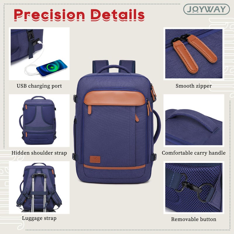 Joyway Expandable Carry on Luggage Sets Airline Approved, Lightweight Hard Shell 20 Inch Carry-on Suitcase with Spinner Wheels - Image 4