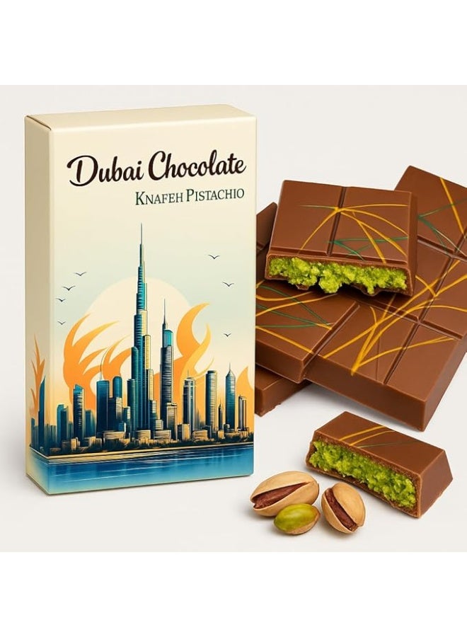 شوكولاتة دبي، قالب شوكولاتة بالفستق والكنافة، 145 جم