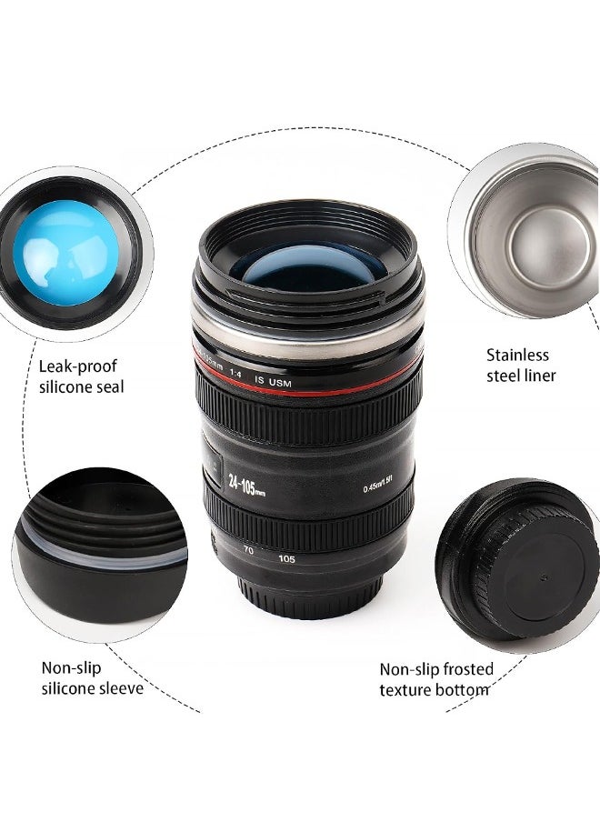 Sweet Life - Camera Lens Coffee Mug, Fun Photo Stainless Steel Lens Mug Thermos Great Gifts for Photographers, Home Supplies, Friends, School Rewards - Image 1