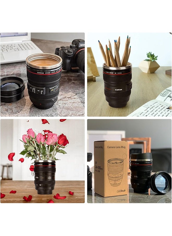 Sweet Life - Camera Lens Coffee Mug, Fun Photo Stainless Steel Lens Mug Thermos Great Gifts for Photographers, Home Supplies, Friends, School Rewards - Image 1