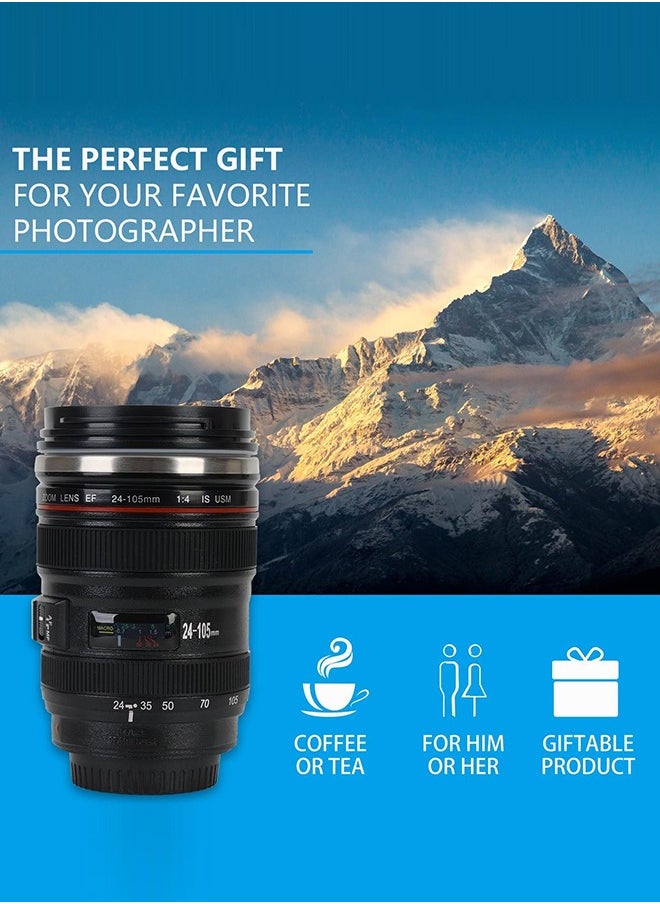 Sweet Life - Camera Lens Coffee Mug, Fun Photo Stainless Steel Lens Mug Thermos Great Gifts for Photographers, Home Supplies, Friends, School Rewards - Image 1