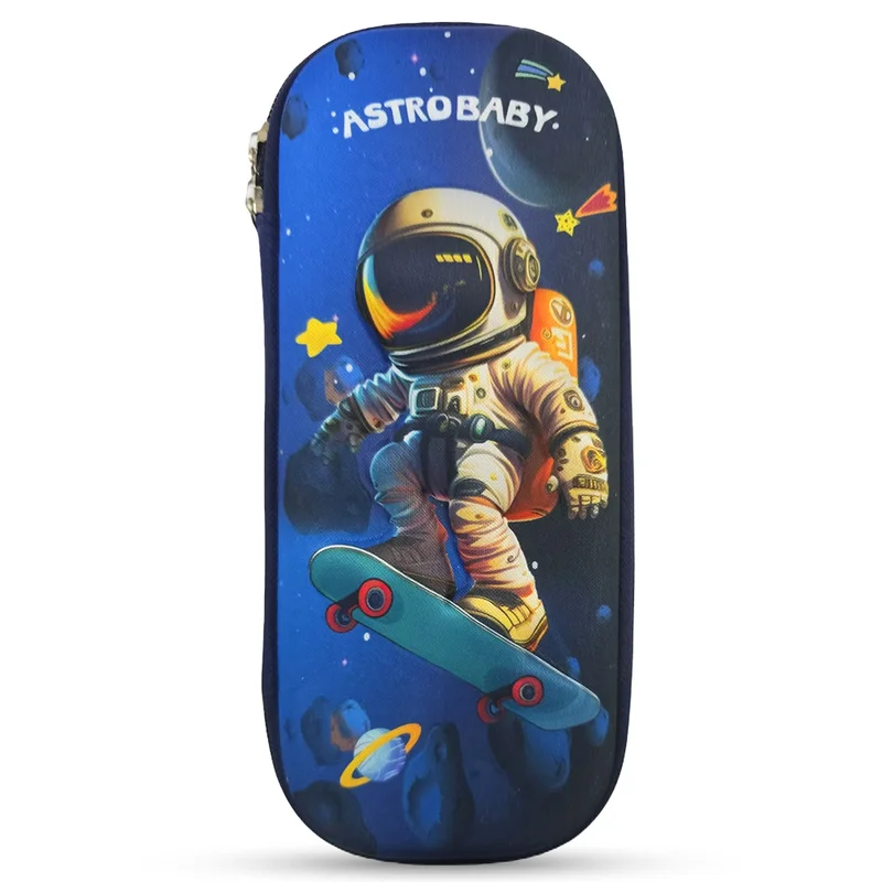 كوكوبي Cocobee Astro Baby Pencil Case With Internal Mesh Pocket, Sturdy Build, Zipper Closure – Boys, 3+ Years, Multicolor