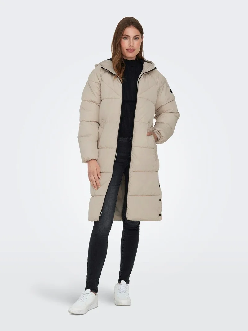 ONLY Hooded Puffer Stone Women's Coat 15304786