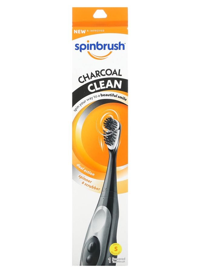 Charcoal Clean Powered Toothbrush Soft 1 Toothbrush