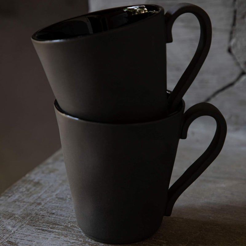 Costa Nova Ceramic Stoneware 105 oz Mug  Lagoa Eco Gres Collection Black  Microwave  Dishwasher Safe Dinnerware  Food Safe Glazing  Restaurant Quality Drinkware - Image 4