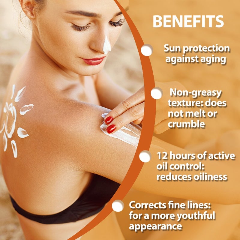 LANEMAY Oil Control Facial Protector 80g SPF70, Waterproof and Sweatproof High-SPF Protective Cream for Combination/Oily Skin - Image 2