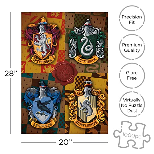 Aquarius Harry Potter Puzzle House Crests (1000 Piece Jigsaw Puzzle) - Officially Licensed Harry Potter Merchandise & Collectibles - Glare Free - Precision Fit - 20x28in - Image 2