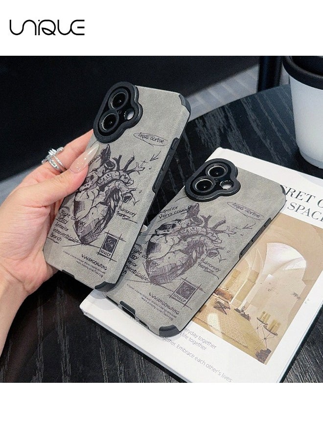 Unique - Compatible with iPhone 16 Case - Graffiti Heart Phone Case - Stylish TPU Drop Protection - Image 1