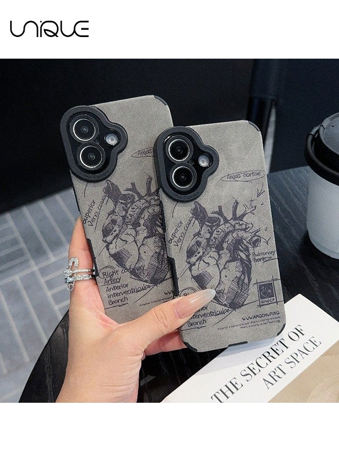 Unique - Compatible with iPhone 16 Case - Graffiti Heart Phone Case - Stylish TPU Drop Protection - Image 1