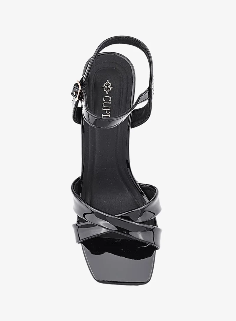 Cuple Black Women Block Heel Ankle Strap Heels for Women | Best Price UAE